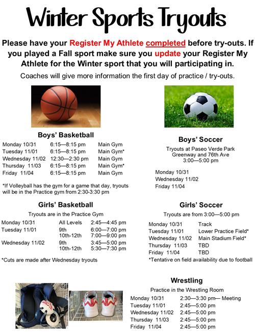 winter tryouts